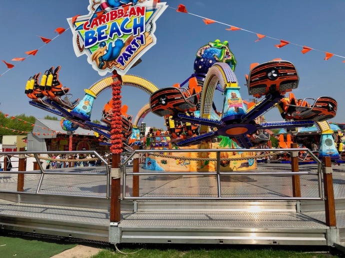 Carnival ride at Maliveld, The Hague, for King's Day